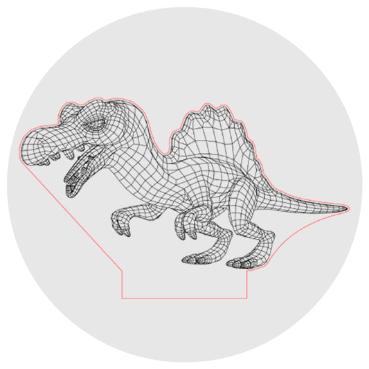Lámpara 3D Led Cartoon Spinosaurus