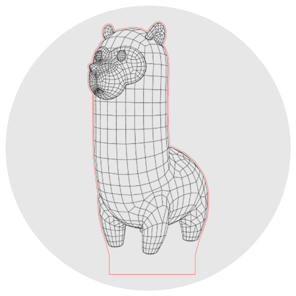Lámpara 3D Led Cartoon Llama