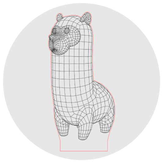 Lámpara 3D Led Cartoon Llama