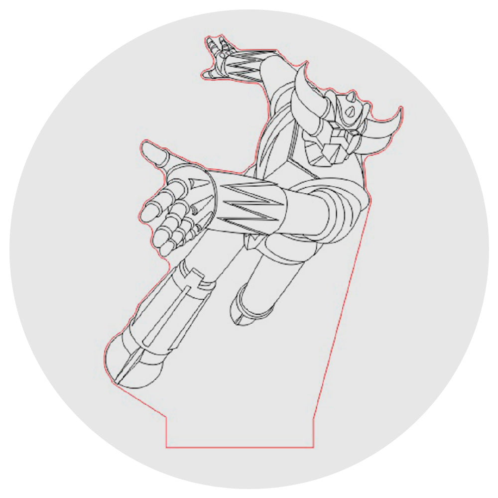 Lámpara 3D Led Goldorak UFO Robot Grendizer