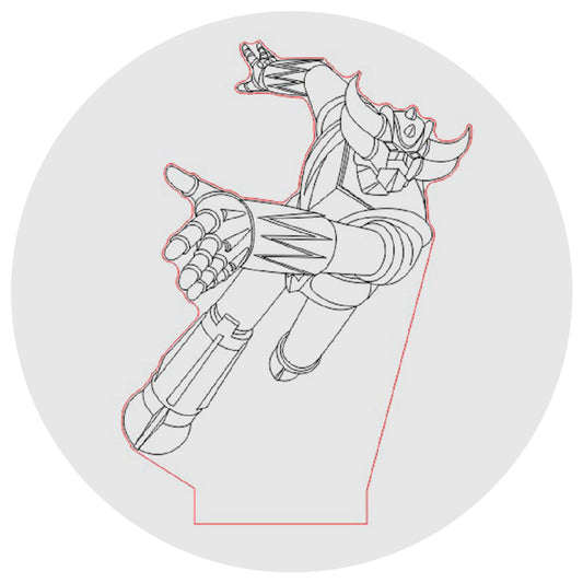 Lámpara 3D Led Goldorak UFO Robot Grendizer
