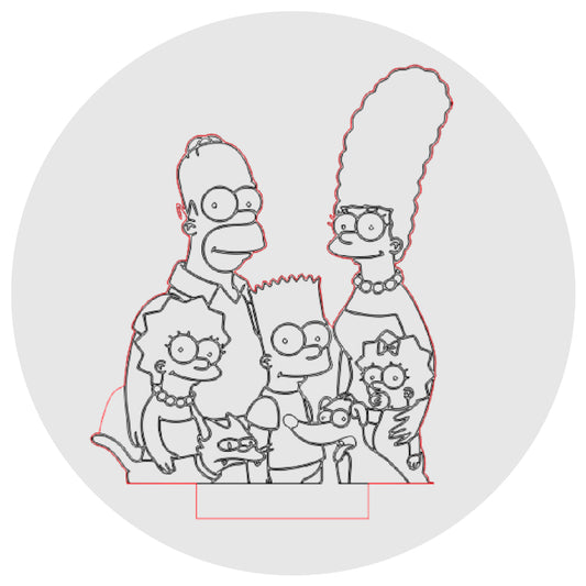 Lámpara 3D Led Los Simpsons Familia