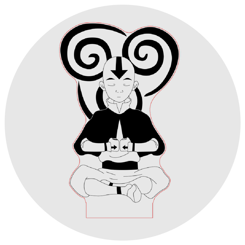 Lámpara 3D Led Aang Avatar