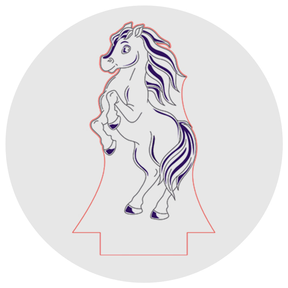 Lámpara 3D Led Caballo Cartoon