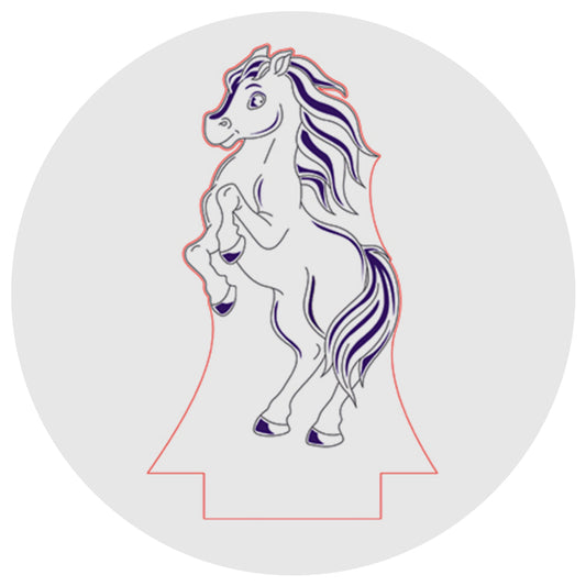 Lámpara 3D Led Caballo Cartoon