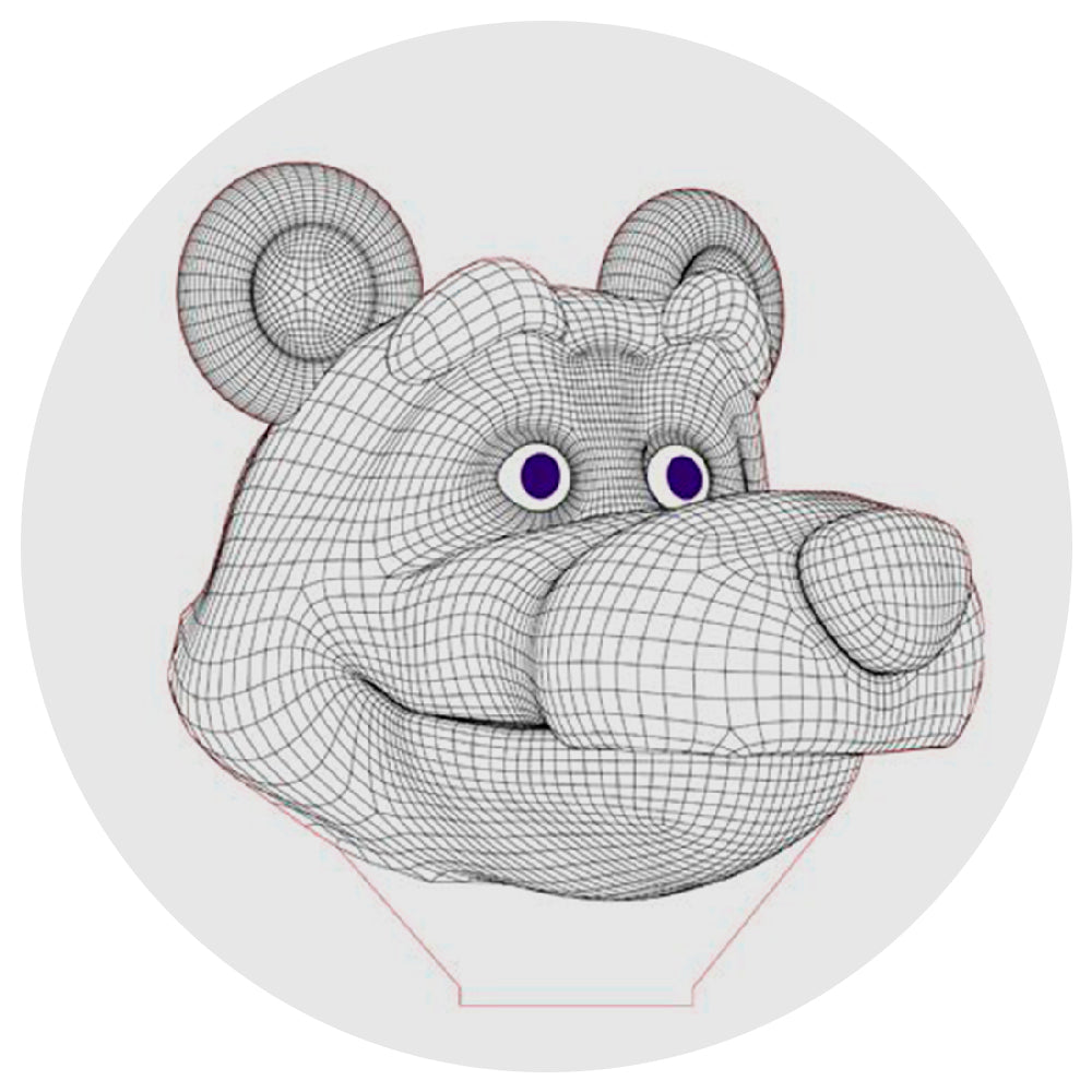 Lámpara 3D Led Oso Macha