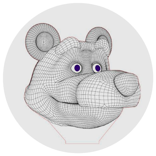 Lámpara 3D Led Oso Macha