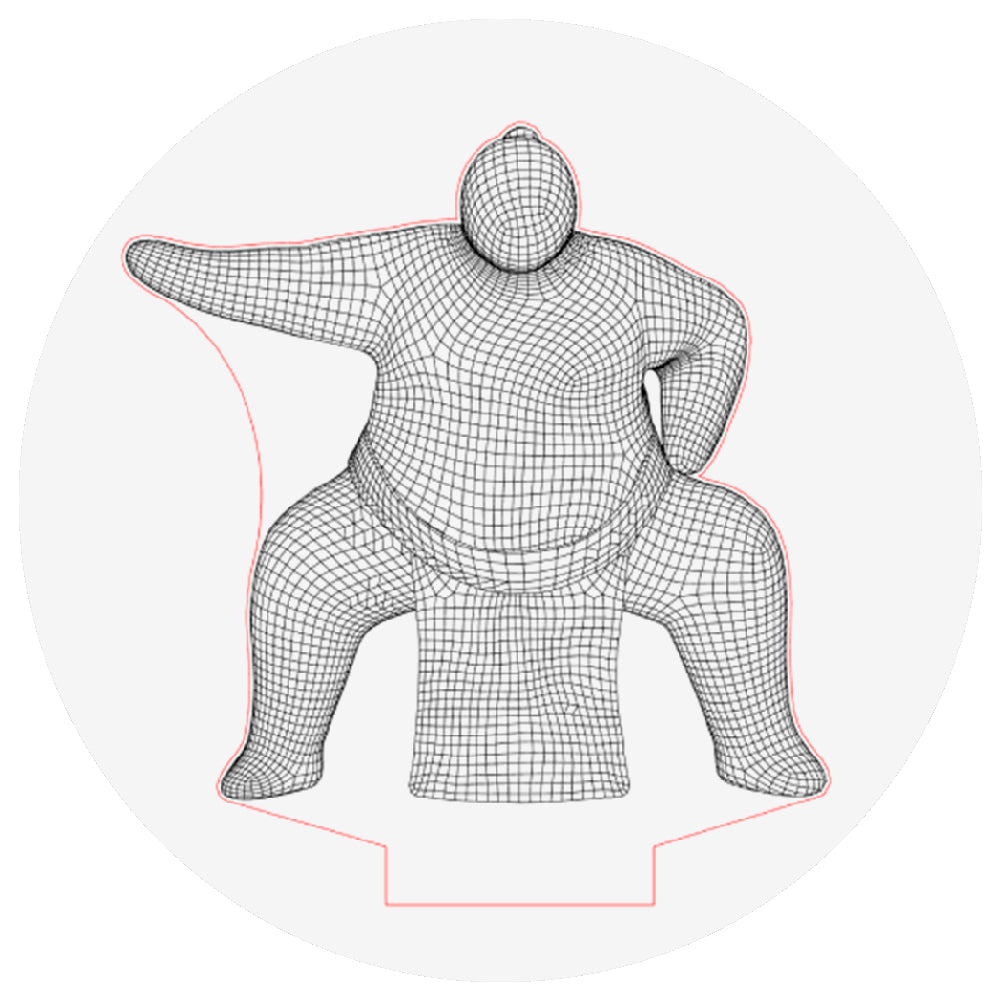 Lámpara 3D Led Sumo Artes Marciales