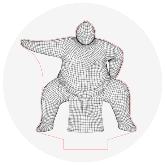 Lámpara 3D Led Sumo Artes Marciales