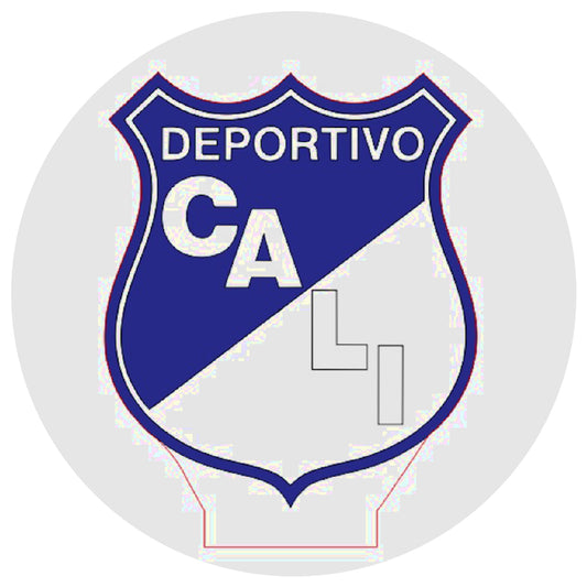 Lámpara 3D Led Club Deportivo Cali