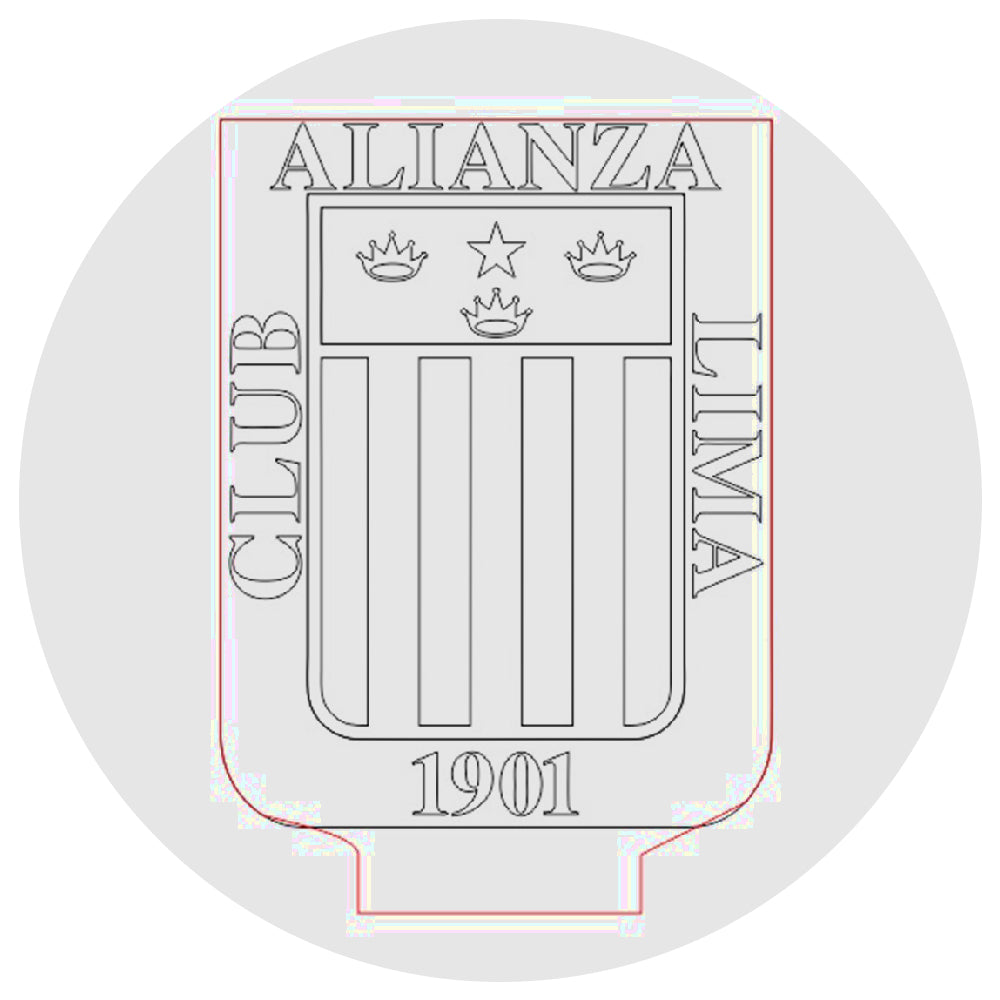 Lámpara 3D Led Club Alianza Lima
