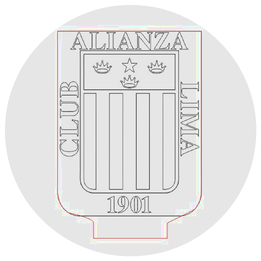 Lámpara 3D Led Club Alianza Lima