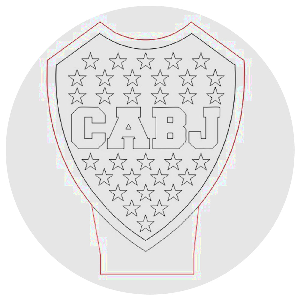 Lámpara 3D Led Emblema Club Boca Cabj