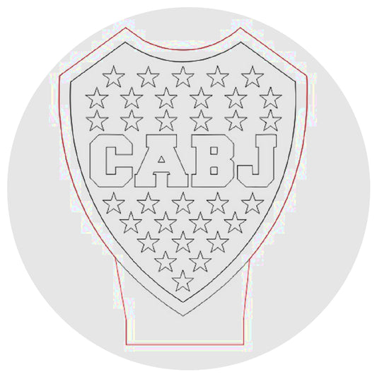 Lámpara 3D Led Emblema Club Boca Cabj
