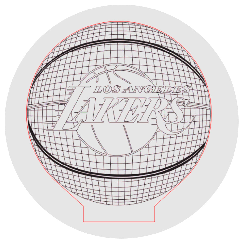 Lámpara 3D Led Los Angeles Lakers