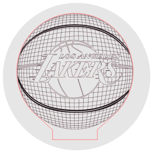 Lámpara 3D Led Los Angeles Lakers
