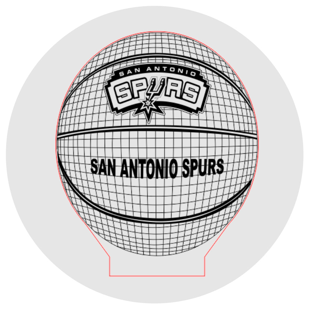 Lámpara 3D Led San Antonio Spurs Basketball