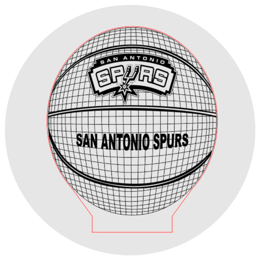 Lámpara 3D Led San Antonio Spurs Basketball