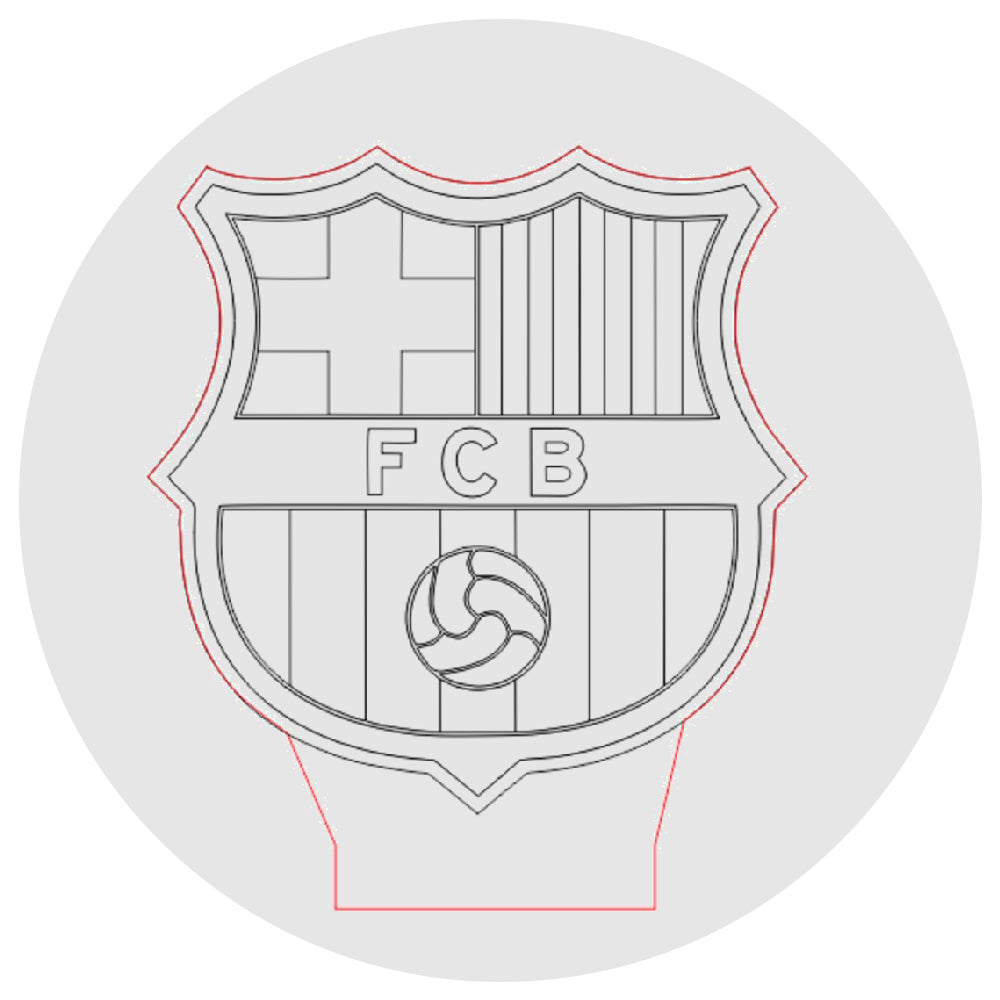 Lámpara 3D Led Barcelona Club de Futbol