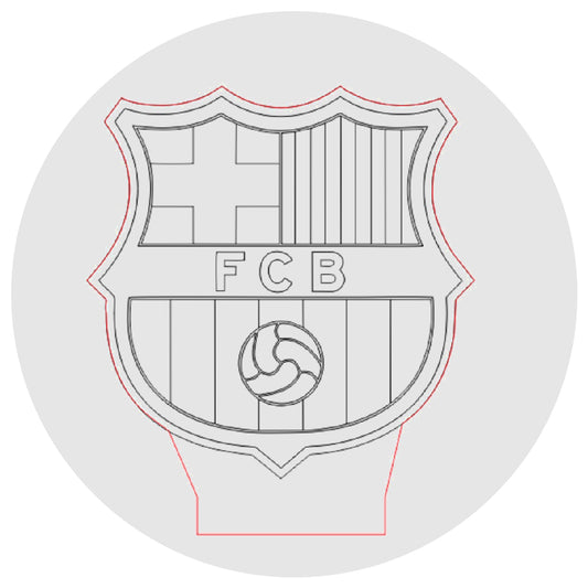 Lámpara 3D Led Barcelona Club de Futbol