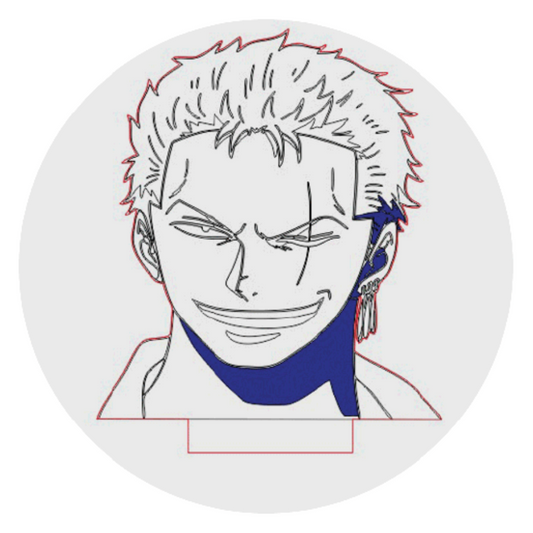 Lámpara 3D Led Roronoa Zoro 002 One Piece